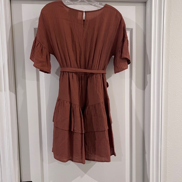 Copper Ruffled Dress - Picture 3 of 5